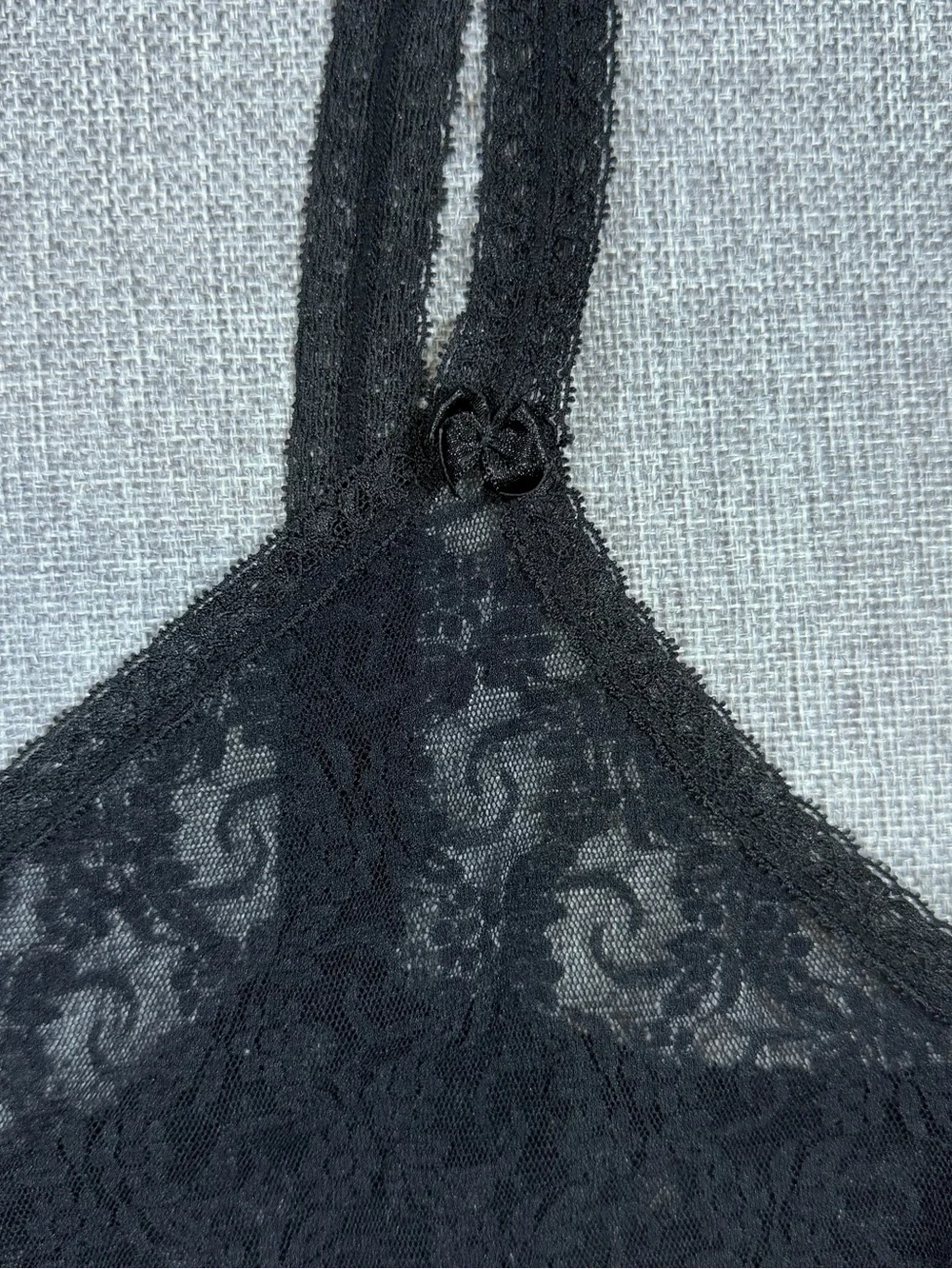Black Lace Cami Slip Top - Women